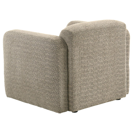 detailed view of loveseat armrest
