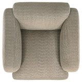 Dorset 3-piece Upholstered Round Track Arm Sofa Set Brown