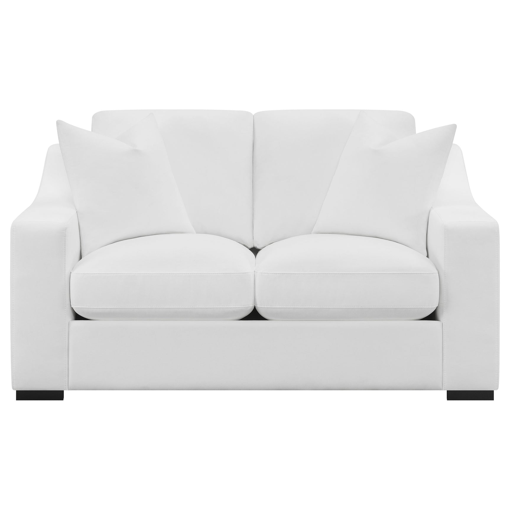 Ashlyn Upholstered Sloped Arms Sofa White