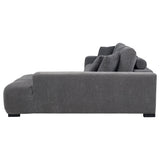 Room view featuring Octavia Charcoal Grey Sectional Chaise Sofa