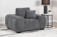 Octavia Accent Chair side view showing track arm design