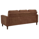 Main view of Bowen II 2-piece rust fabric upholstered loveseat and sofa