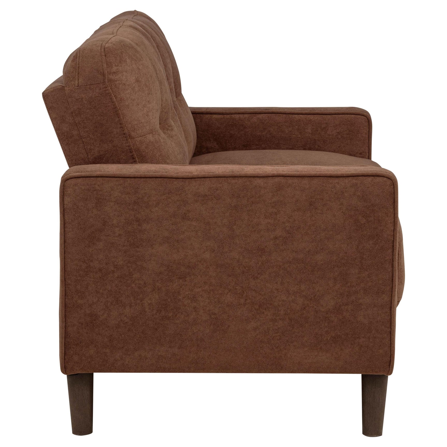 Fabric detail close-up Bowen II sofa set in rust