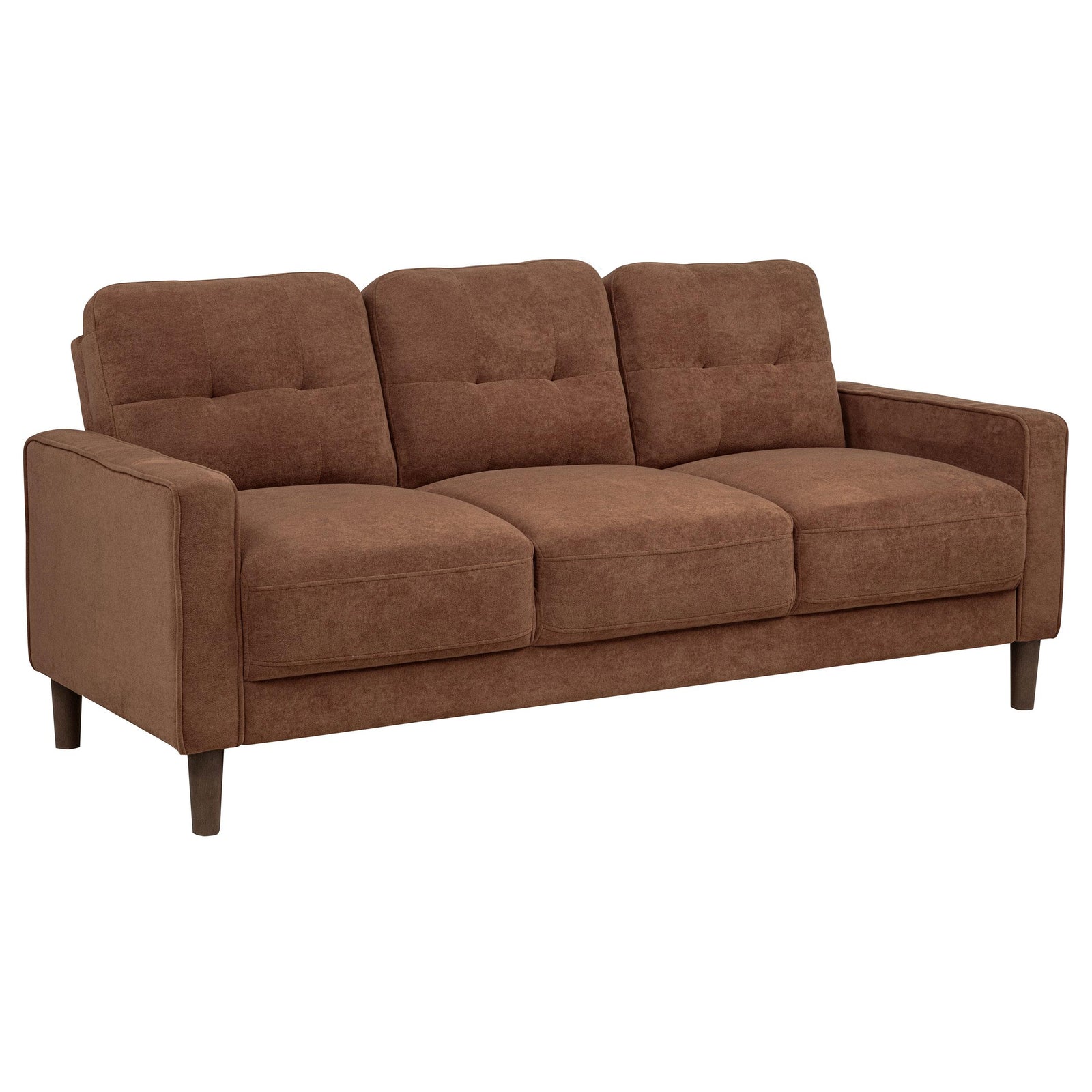 main view of Bowen II Fabric Upholstered Track Arm Sofa Rust furniture