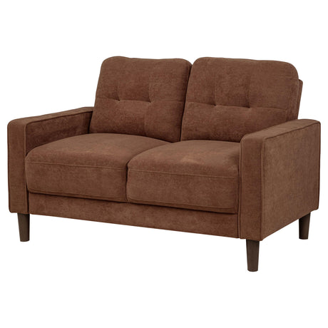 Bowen II loveseat tufted back cushions close-up