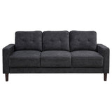 Bowen II sofa fabric and track arm detail