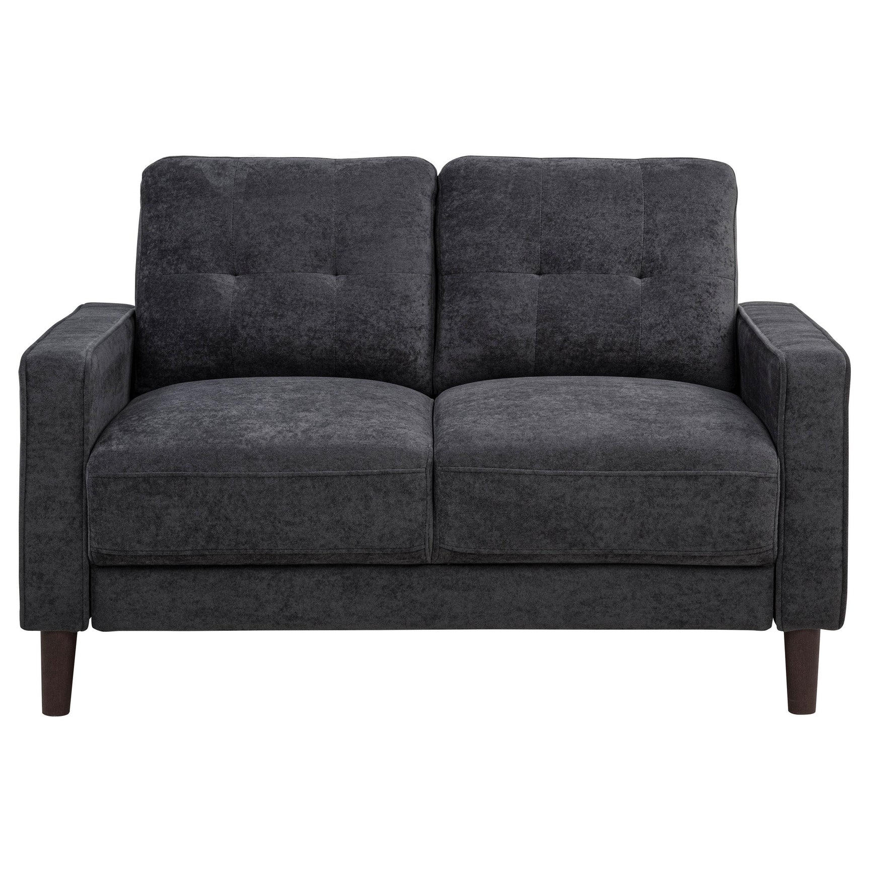 Bowen II sofa main front view steel grey