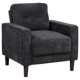Bowen II sofa set steel grey full front view