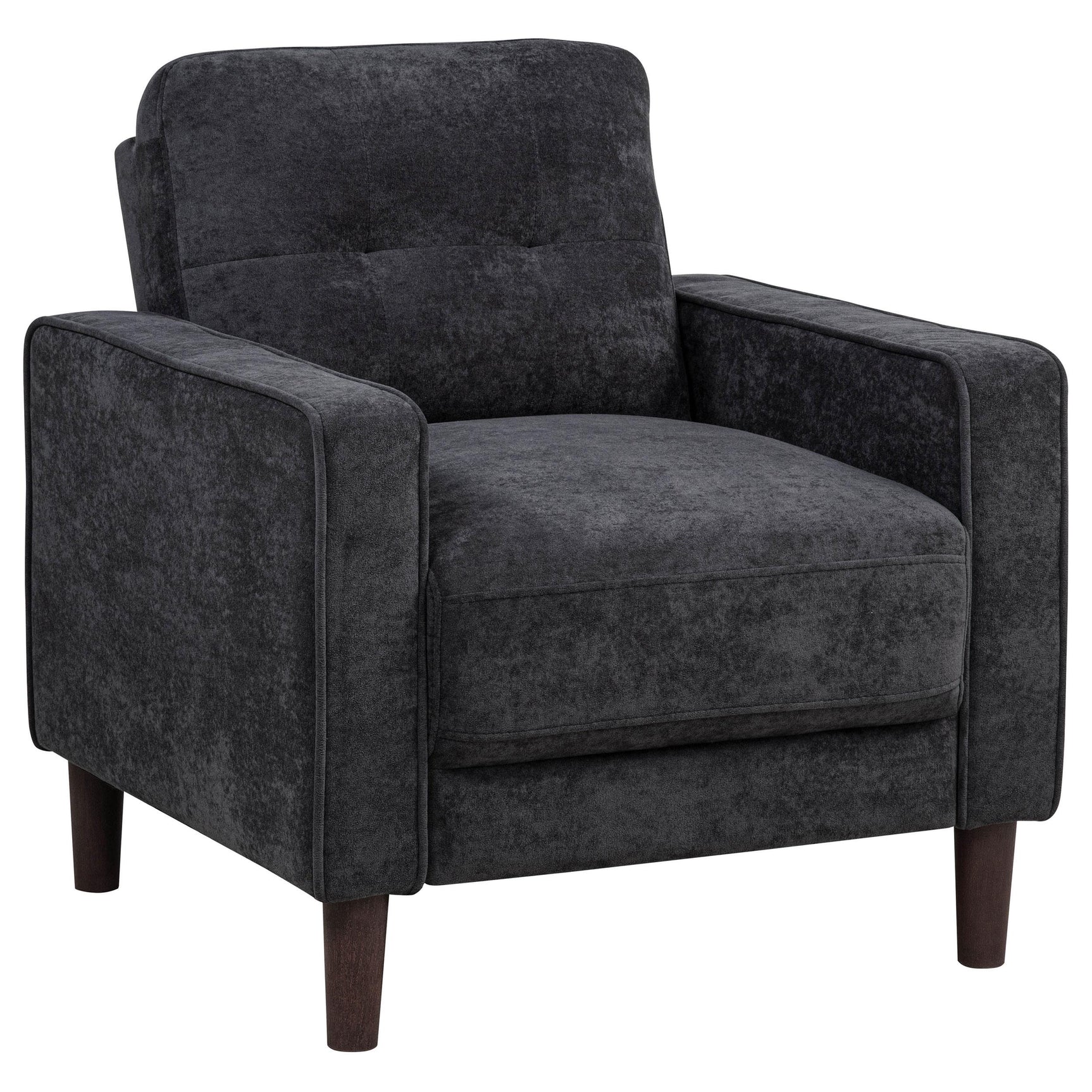 Bowen II sofa set steel grey full front view