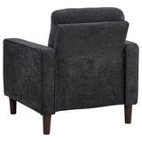 Close-up detail of sofa seat cushion fabric