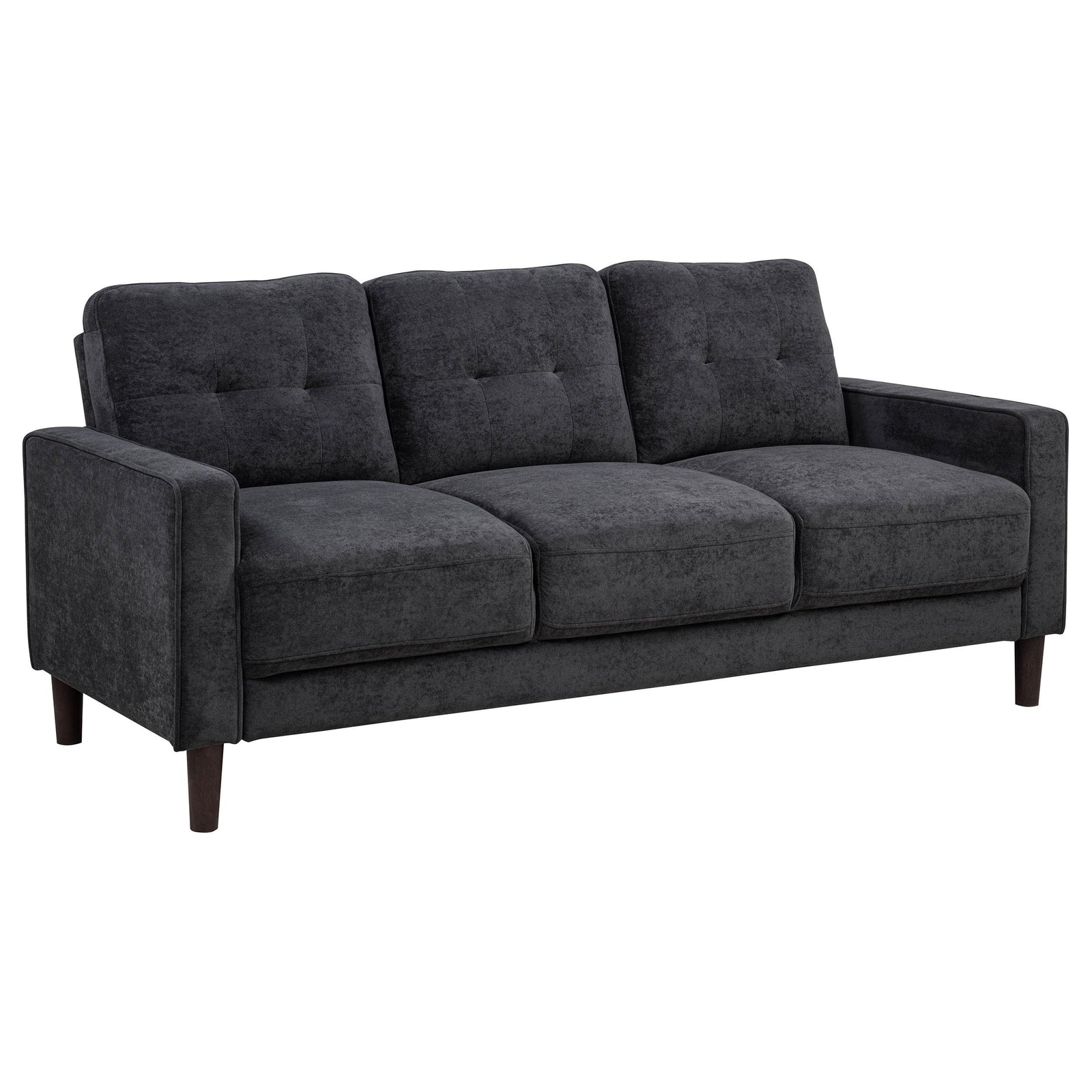 main view of Bowen II Fabric Upholstered Track Arm Sofa Steel Grey furniture