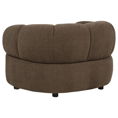 Casarin Brown Fabric Channel-Back Accent Chair — product image 5