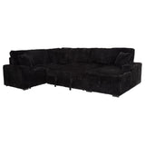 Sectional sofa corner view with pillows