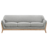 Vaughn 3-piece Fabric Upholstered Flared Arm Sofa Set Grey