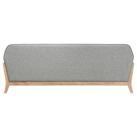 Fabric texture detail on Vaughn grey sofa