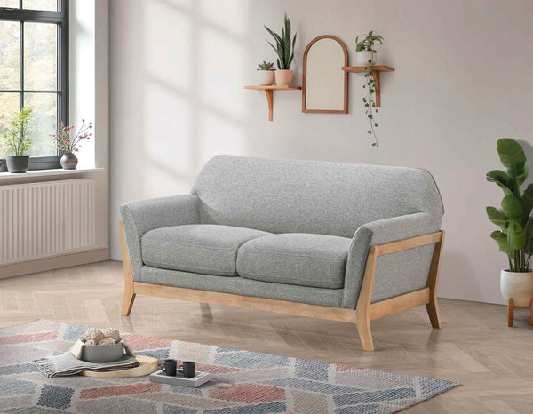 Vaughn loveseat side profile showing arched backrest