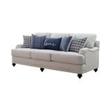 Glenn Recessed Arms Loveseat Light Grey - Ella Furniture