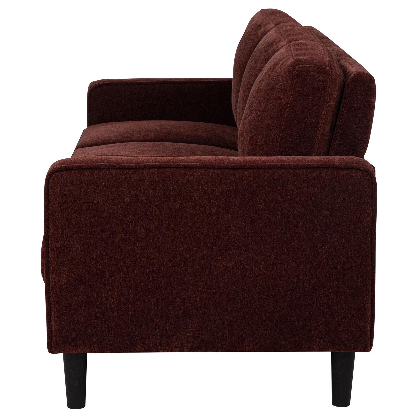 Ruth 77-inch Fabric Upholstered Track Arm Sofa front angle