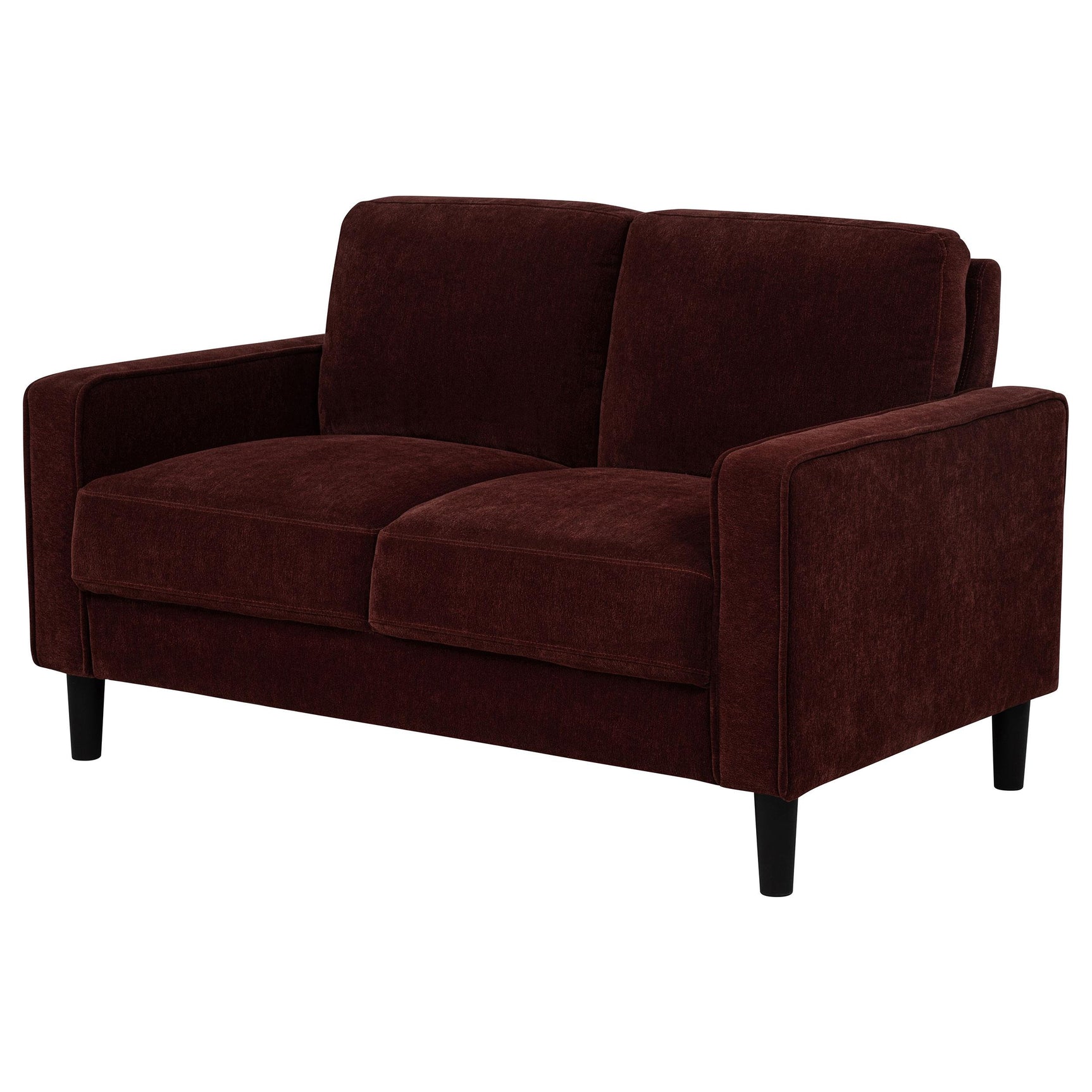 Close-up of upholstery and piping detail on Ruth loveseat