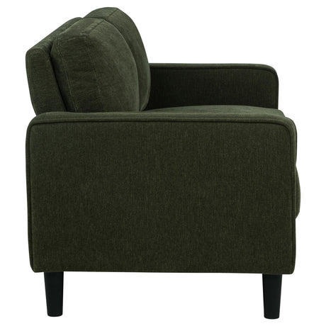 Attached full foam back cushions on Ruth loveseat