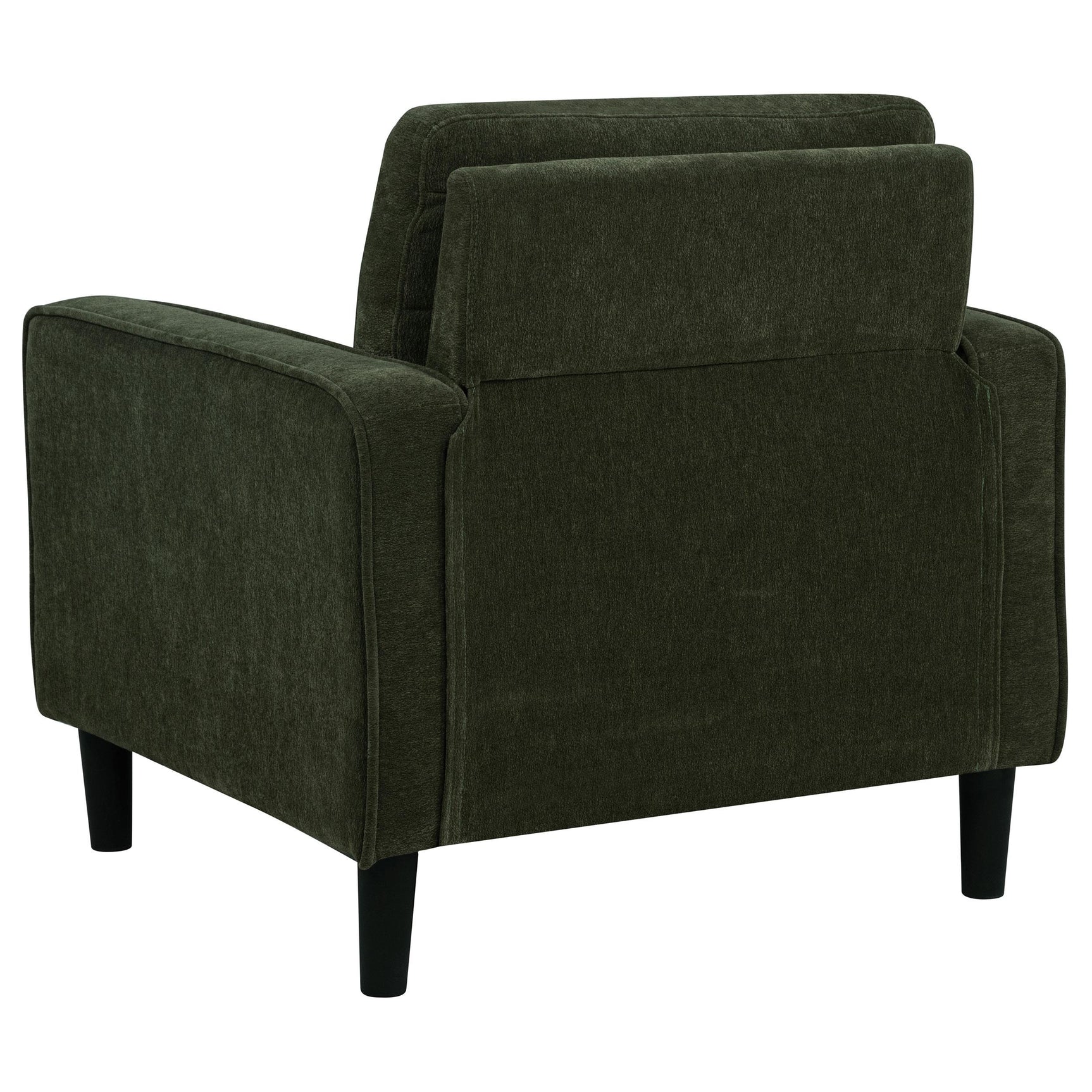 Attached back and seat cushions detail