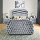 Natalia King Footboard detail with tufted design