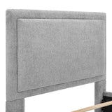 Reverie King Panel Bed detail of upholstery texture