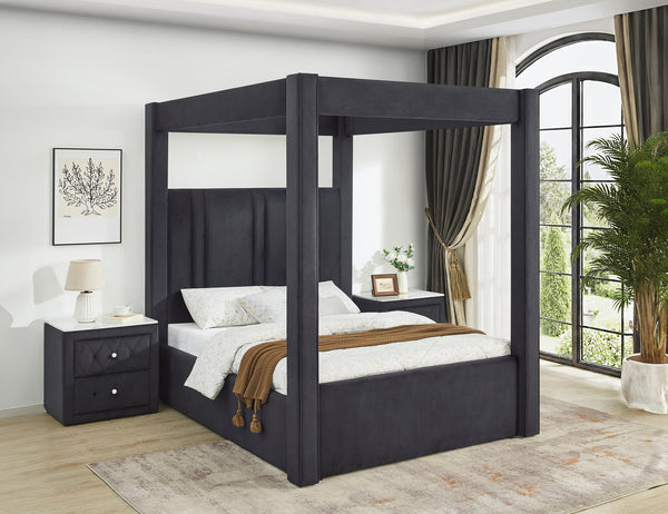 Jayla Black Queen Canopy Bed from Decor Furniture
