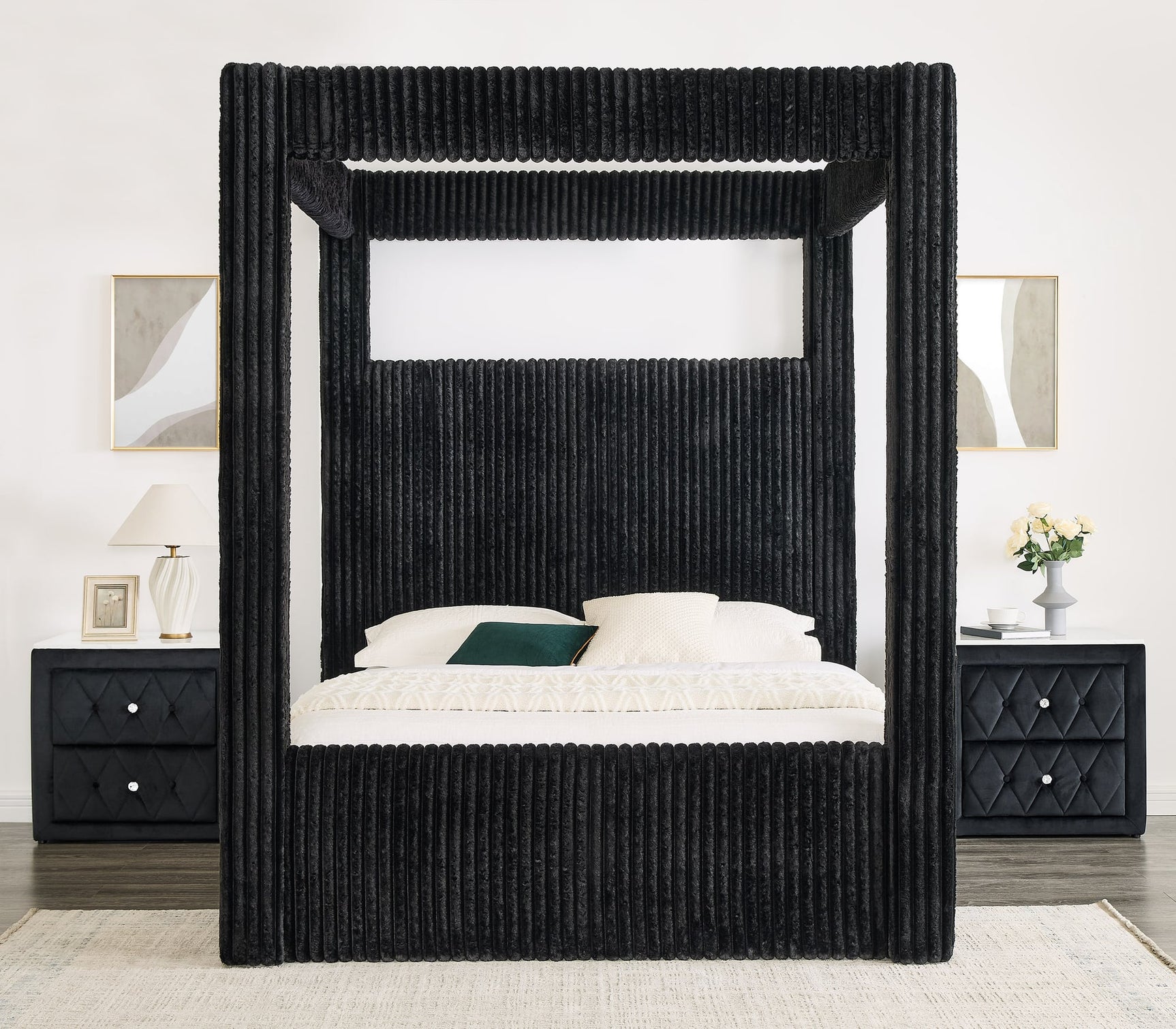 Carla Black King Canopy Bed view 2
