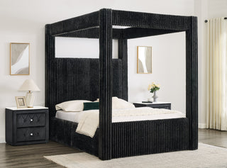 Carla Black Queen Canopy Bed from Decor Furniture