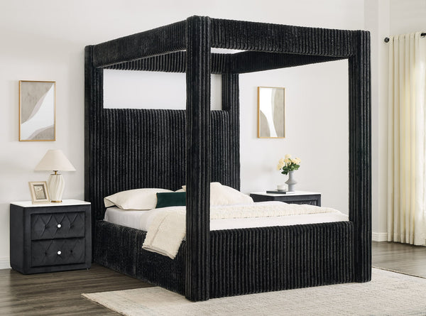 Carla Black Queen Canopy Bed from Decor Furniture