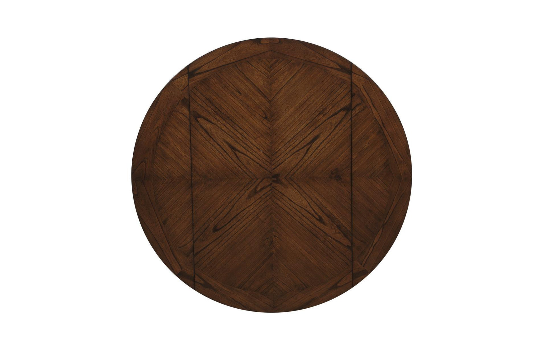 Top view of round tabletop on Kiwi dining set