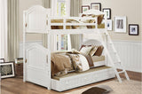 Clementine White youth bedroom chest with wooden knobs