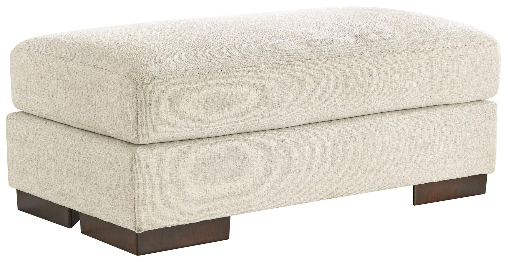 Maggie Birch Chenille Ottoman top view
