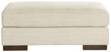Maggie Birch Chenille Ottoman side view