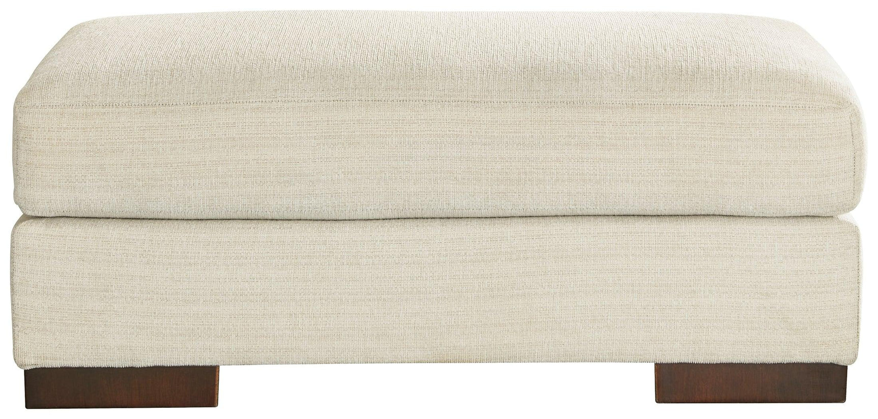 Maggie Birch Chenille Ottoman side view