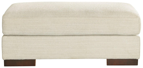 Maggie Birch Chenille Ottoman side view