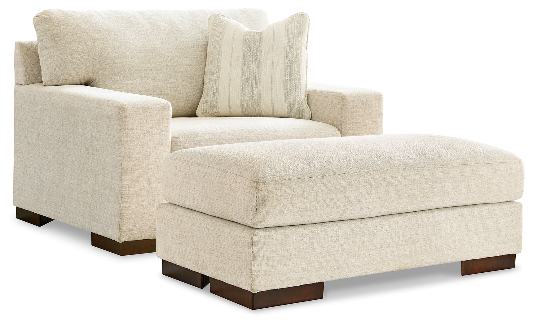 Side angle of Maggie Birch Chair showing structured silhouette