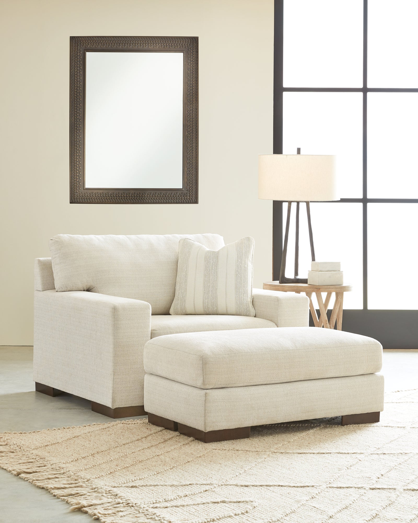 Maggie Birch Chair and Ottoman