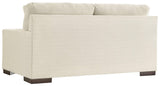 Maggie Birch Chenille Loveseat profile with accent pillows