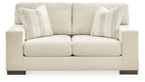 Head-on view of Maggie Birch Sofa and Loveseat