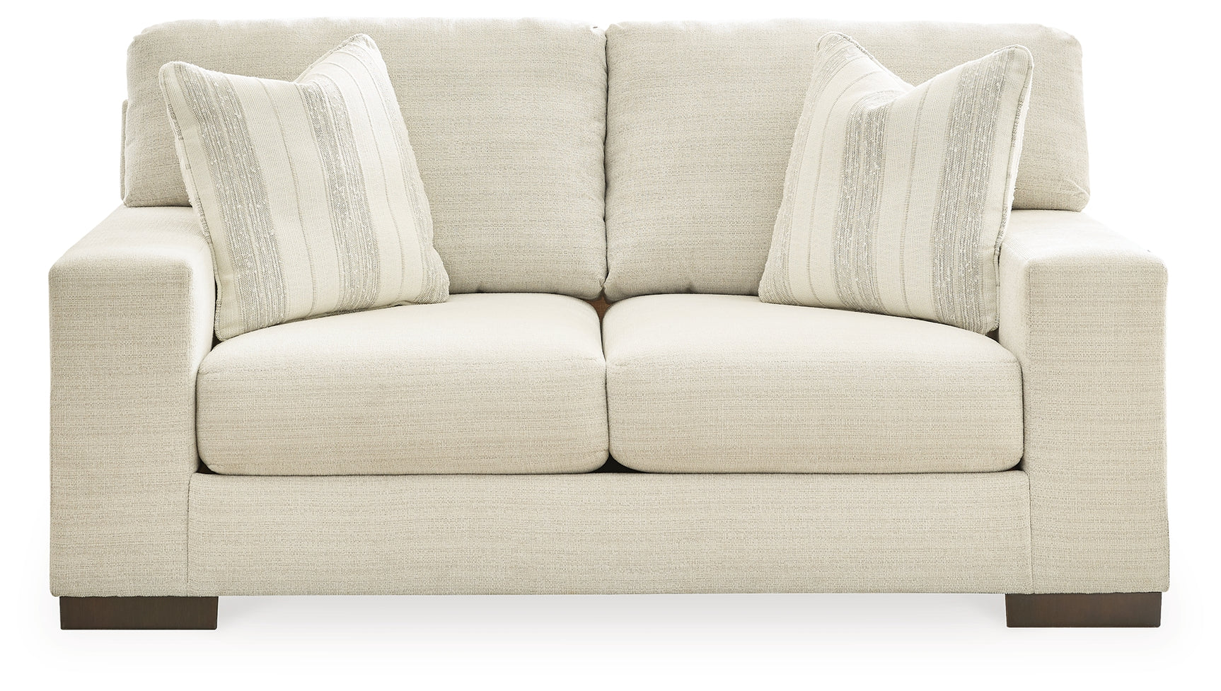 Head-on view of Maggie Birch Sofa and Loveseat