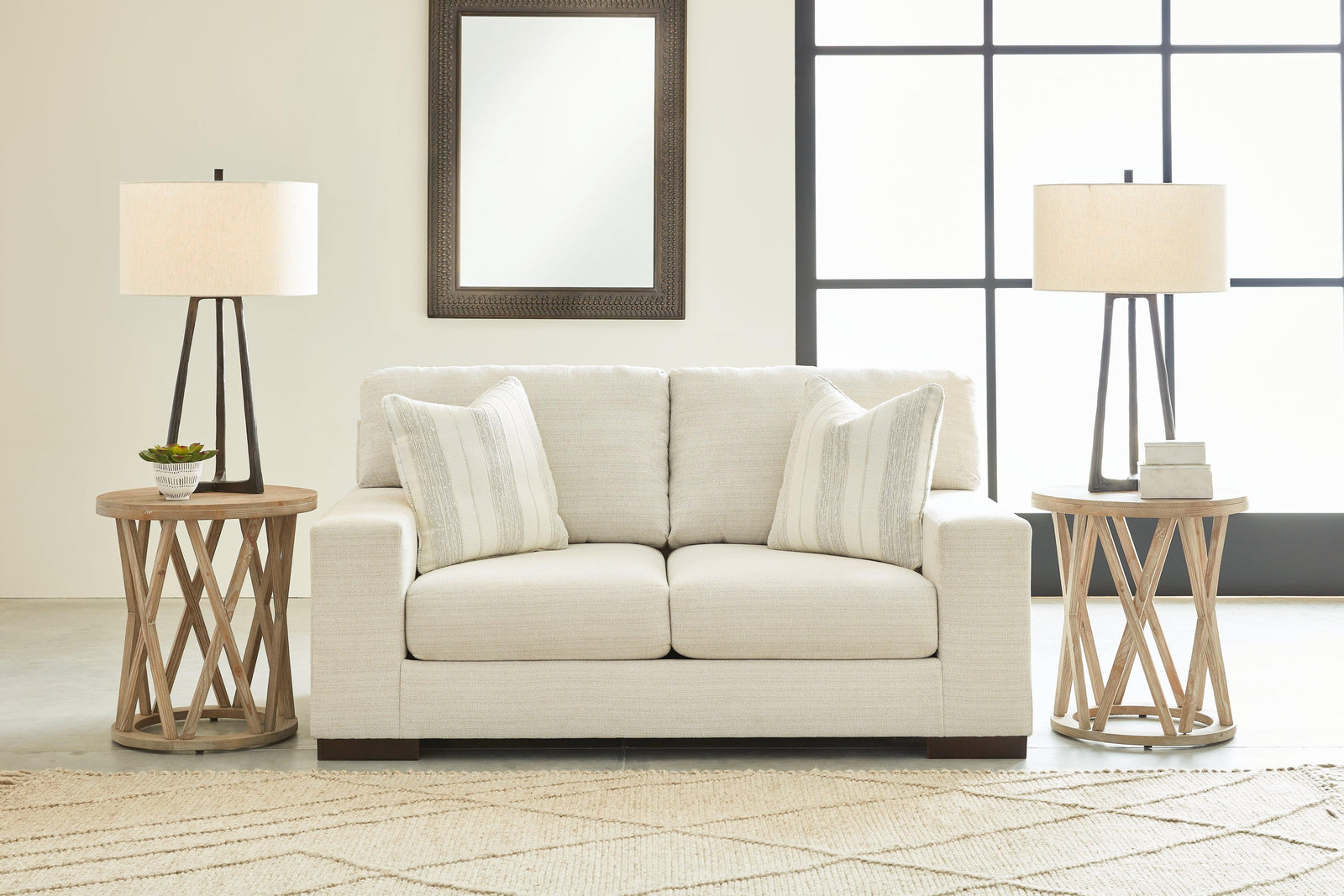 Maggie Birch Chenille Loveseat - Ella Furniture