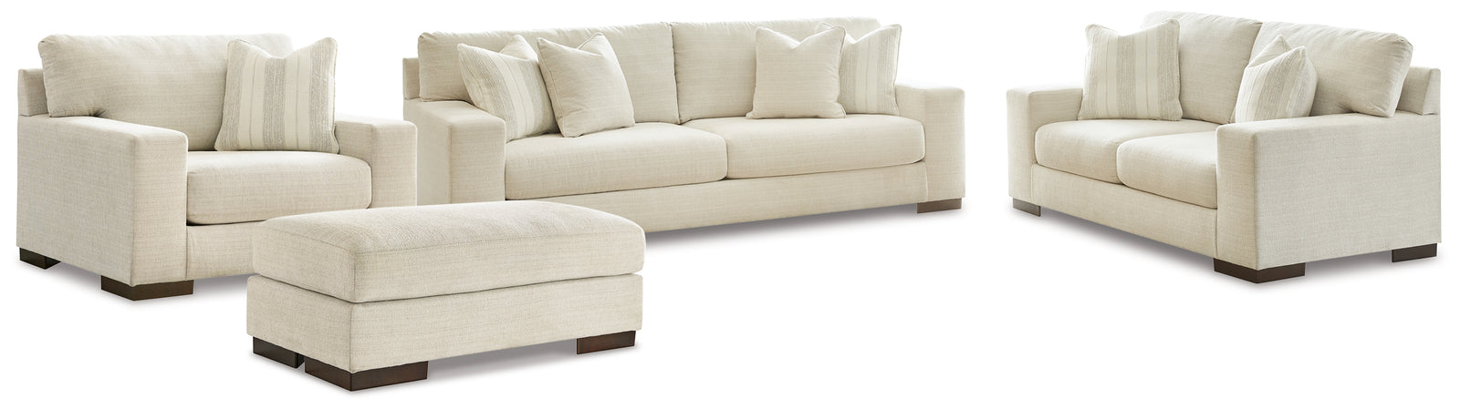 main view of Maggie Birch Sofa, Loveseat, Chair and Ottoman furniture