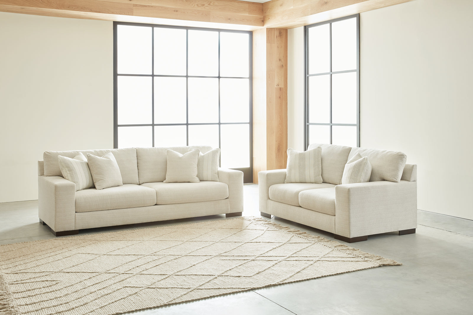 main view of Maggie Birch Sofa and Loveseat furniture
