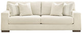 Detail of chenille upholstery on Maggie Sofa