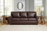 Colleton dark brown sofa set full room setup