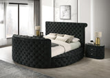 Voltare Queen Headboard black side angle