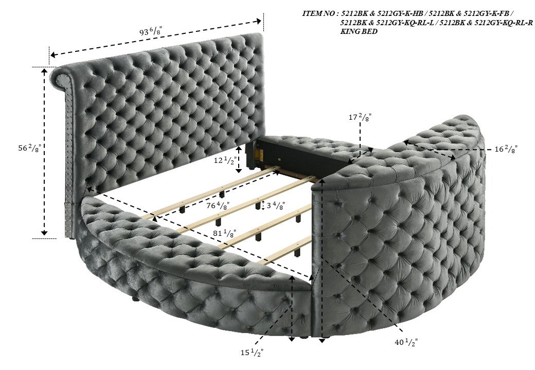 Voltare headboard stitching detail