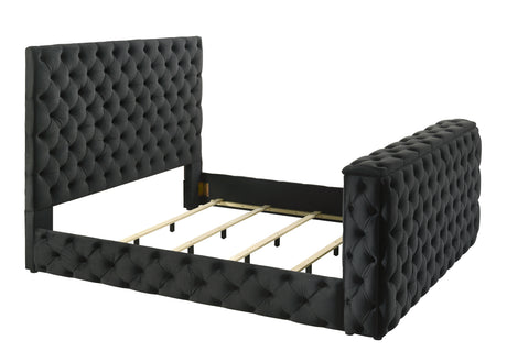 Top view of Josephine King Bed TV lift panel closed